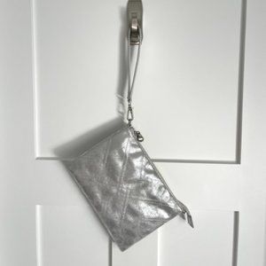 Chelsea28 Silver Metallic Clutch or Crossbody Purse NWT